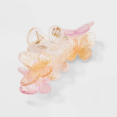 3D Butterfly Claw Hair Clip - Wild Fable&#8482; Pink