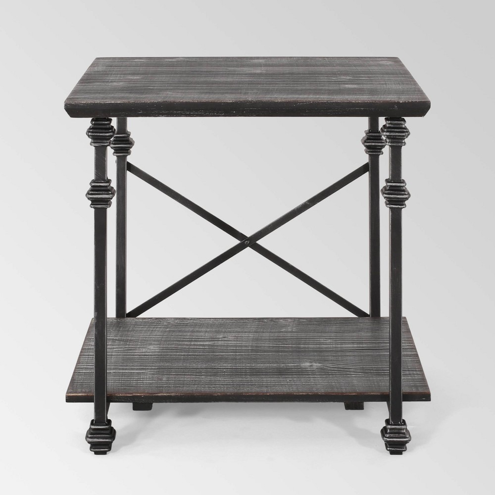 Photos - Coffee Table Morell Modern Industrial Accent Table Gray/Pewter - Christopher Knight Hom