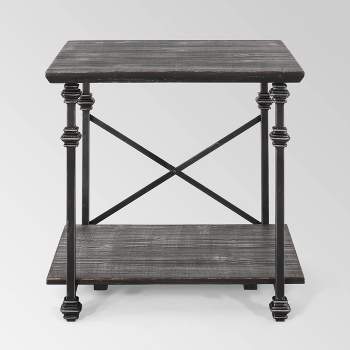 Morell Modern Industrial Accent Table Gray/Pewter - Christopher Knight Home
