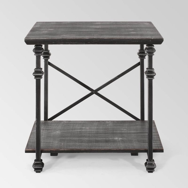 Morell Modern Industrial Accent Table Gray/Pewter - Christopher Knight Home, 1 of 7