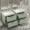 INFURNIC Vanity Tables Elegant and Functional Compact Bathroom Storage Cabinet, Modern Design for Efficient Use of Space, Light Green, 18"*48"*23" - 2 of 4