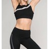 Women's Curves Confidence Striped Workout Sports Bra - Yelete - 2 of 3
