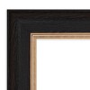 45"x34" Non-Beveled Vogue Black Wall Mirror - Amanti Art: Modern Large Rectangular, Includes Mounting Hardware - 3 of 4