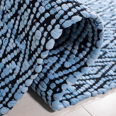 Montauk 5' x 8' Black and Green Handwoven Cotton Rug