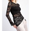 Women's Floral Lace Long Sleeve Top - ee:some - 2 of 4
