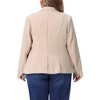 Agnes Orinda Women's Plus Size Long Sleeve Button Open Front Business Blazer with Pockets - 4 of 4