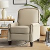 Deborah Modern Wooden Upholstery Modern Genuine Leather Recliner with Nailhead Trim for Living Room and Bedroom| ART OF LIVING DESIGNS - 3 of 4