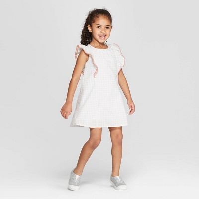 ruffle dress white