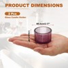 Unique Bargains Centerpiece Decor Round Ribbed Votive Glass Tea Light Holders - 2 of 4