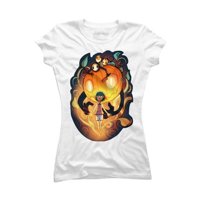 Junior's Design By Humans Halloween Spirit By AshenWorks T-Shirt