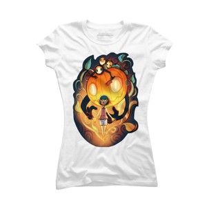 Junior's Design By Humans Halloween Spirit By AshenWorks T-Shirt - 1 of 2