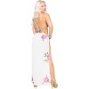 LA LEELA Women's Sarong Wrap Cover up Swimwear Wraps One Size Taffy Floral - 4 of 4