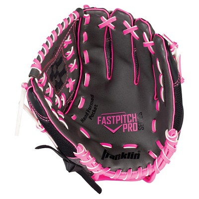 Franklin Sports PVC Windmill Series Right Handed Thrower Softball Glove - Gray/Pink Mesh (11.0")