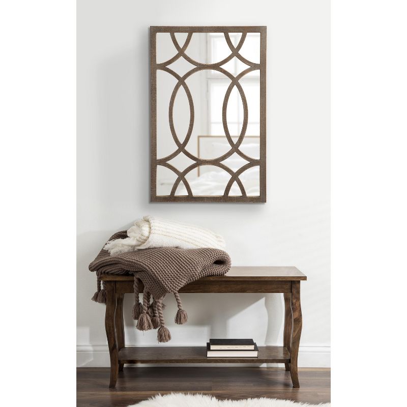 Kate and Laurel Tolland Wood Panel Wall Mirror, 24x36, Rustic Brown, 6 of 10