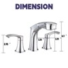 Kumasinova 8" Widespread Pull Out Bathroom Sink Faucet,2-Handle Stainless Steel Vanity Basin Faucet,3-Hole Tap for Bathroom,1.5GPM - 3 of 4
