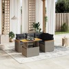 vidaXL Garden Sofa Set Gray PE rattan 5 Piece Adjustable Armrests - 2 of 4