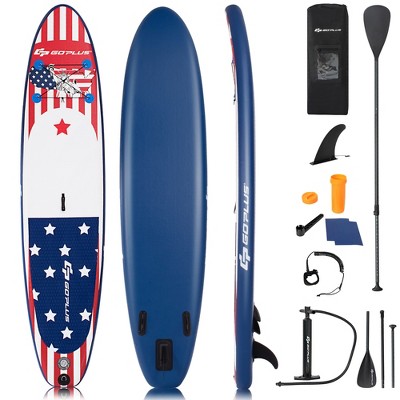 Costway 11' Inflatable Stand Up Paddle Board Surfboard W/Pump Aluminum Paddle