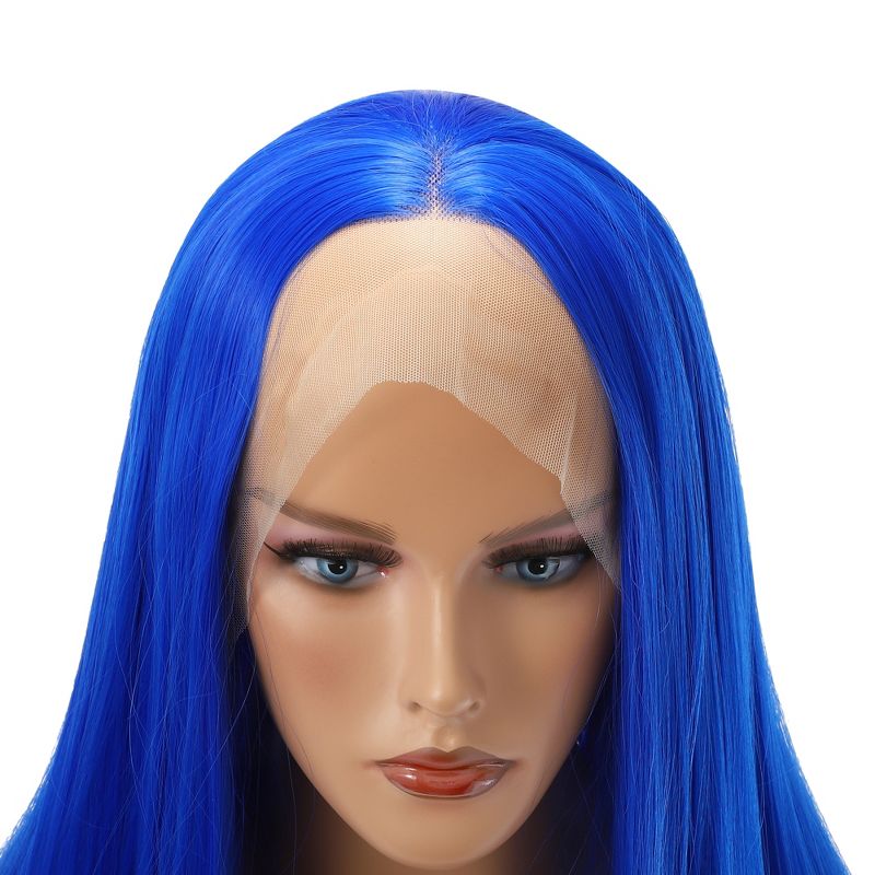 Unique Bargains Medium Long Straight Hair Lace Front Wigs for Women with Wig Cap 12" 1PC, 4 of 7