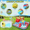 HOMDOX 172 x 172 x 54" Inflatable Water Slide Bounce House with Large Pool, Sprinkler Hammer, Play Tunnel, Double Ring, Multi-Shape Obstacle Challenge - 4 of 4