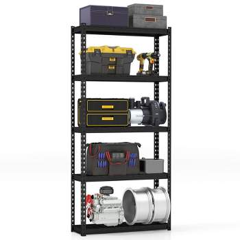 Tangkula 5-Tier Heavy Duty Storage Shelf Storage Utility Rack Shelf w/Anti-tipping Device