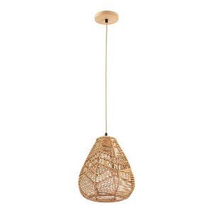 DORESshop 60-Watt 10 in. 1-Light Rope Mini Pendant Light with Rope Shade and No Bulbs Included - 1 of 4