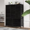 15-Drawer Dresser, Tall Storage Organizer with Metal Frame and Wood Tabletop, Fabric Chest of Drawers for Living Room, Multi-Functional Storage Unit - 3 of 4