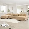 Oversized 167.6" Corduroy Cloud Modular U-Shaped Sectional Sofa with Thick Cushion and 2 Movable Ottoman, 6-Piece Free combination Sofa - 2 of 4
