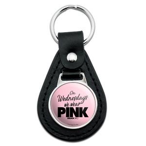 Mean Girls Pink Black Leather Keychain - 1 of 4