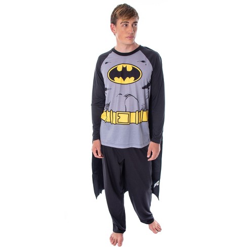 Dc Comics Men's Batman Costume Raglan Shirt And Pants Pajama Set With Cape  Batman : Target