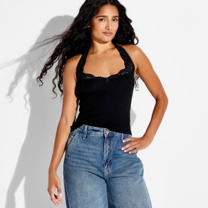 Top halter de encaje para mujer - Wild Fable™