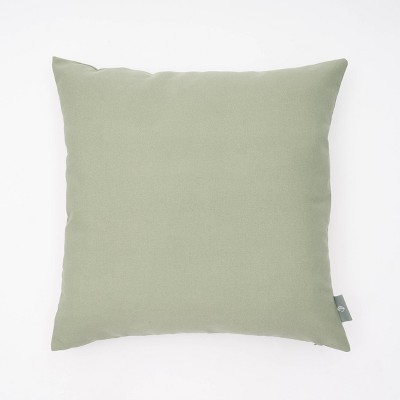 18"x18" Tristin Solid Indoor/Outdoor Square Throw Pillow Green - freshmint