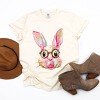 Bunny Face Textured Paint - Women's Garment Dyed Graphic T-Shirt - 2 of 4