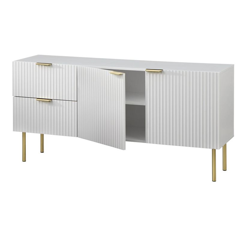 Russo Channel Front Large Buffet White - Lifestorey, 6 of 11