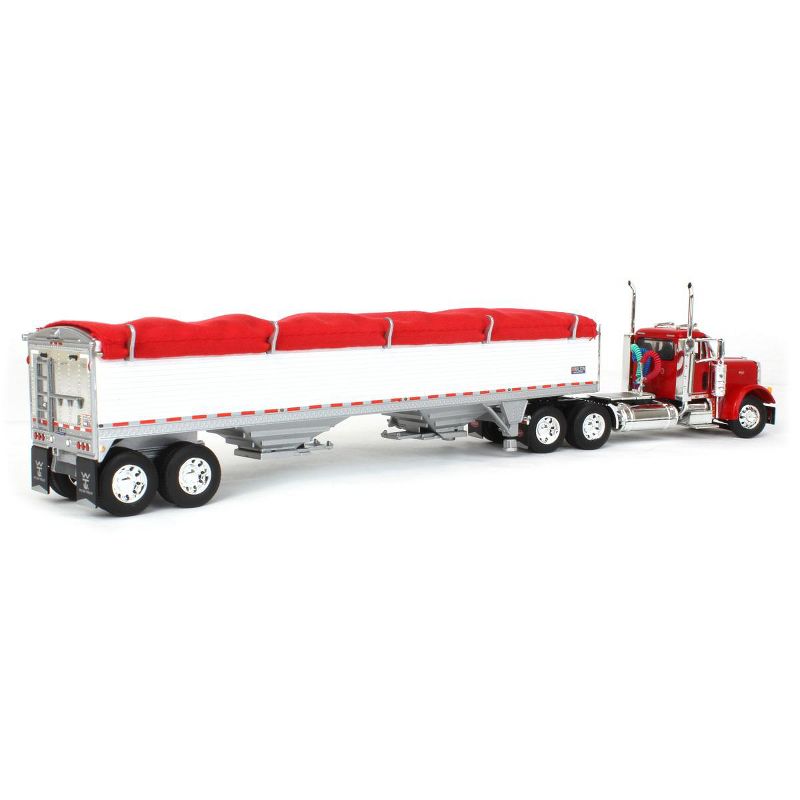 First Gear DCP 1/64 Red Peterbilt 379 Day Cab with White Wilson Pacesetter Grain Trailer 60-1765, 3 of 6