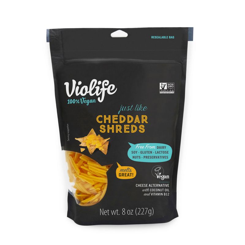 Violife Just Like Cheddar Shreds Vegan Cheese Alternative - 8oz, 1 of 7