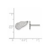 Black Bow Jewelry 10k White Gold Detroit Red Wings NHL Stud Earrings - 2 of 3