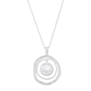 Silpada 'Amaze Charm' Sterling Silver Cubic Zirconia Pendant Necklace, 18" + 2" - 1 of 4