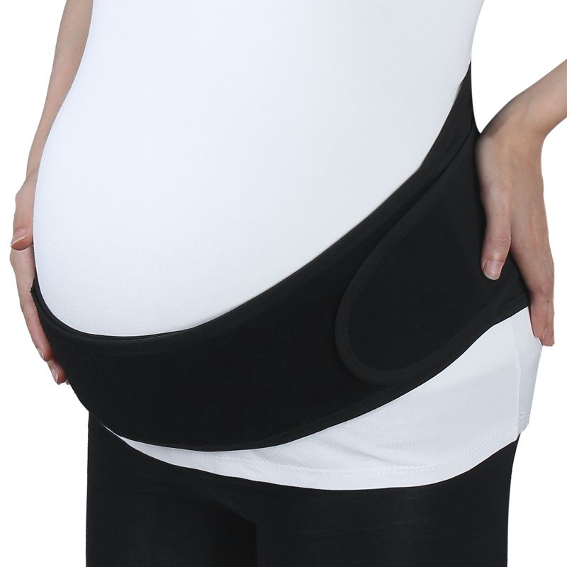 Unique Bargains Pregnancy Women Abdomen Support Adjustable Belly Bands Black 1PC, 1 of 7