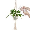 Unique Bargains Indoor Outdoor Macrame Handmade Wall-mounted Flower Pot Holder 21.7" - 4 of 4