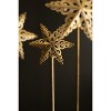 Metal Stars on Marble Bases Set of 3 – 23"H – Gold – Brass Distressed Finish By Kalalou - 2 of 3