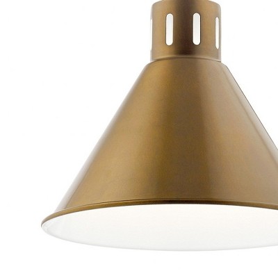 Zailey 10.75" Black and Brass Glass Pendant Light