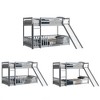 NicBex Twin Over Twin Bunk Bed with Slide and Guardrail,Twin Loft Bed with Ladder and Convenient Gate,Solid Pine Wood Bunk Beds for Bedroom - 4 of 4