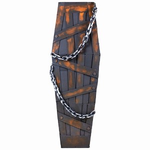 Northlight Motion Activated Shaking Chained Coffin Halloween Decoration with Sound - 63" - 1 of 4