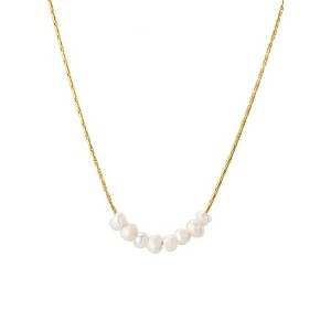 Anna-Kaci Trendy Pearl Necklace Gold Plated Choker Elegant Summer Jewelry for Brides and Weddings - 1 of 4