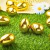 Syncfun 36 Pcs 2.3"/3'' Shiny Golden Metallic Easter Eggs in Gold Color for Basket Stuffers Filler, Easter Theme Party Favor, Classroom Prize Supplies - 4 of 4