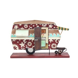 Beachcombers 15" Wood Holiday Camper Figure Coastal Beach House Decor Decoration - 1 of 1