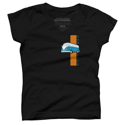 Girl's Design By Humans Van life By gegogneto T-Shirt