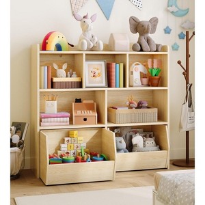 Toys Storage Organizer, Kids Bookshelf, Toys Storage Cabinet, Toddler Book Shelf for Kids Room, Bedroom, Nursery, Living Room - 1 of 4