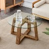 31.4 inches Modern Retro Round Coffee Table for Living Room - The Pop Home - 2 of 4