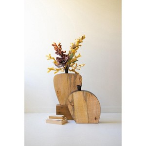 Mango Wood and Metal Vase Set – 19.25" Tall Decorative Home Accent Pieces by Kalalou - 1 of 3